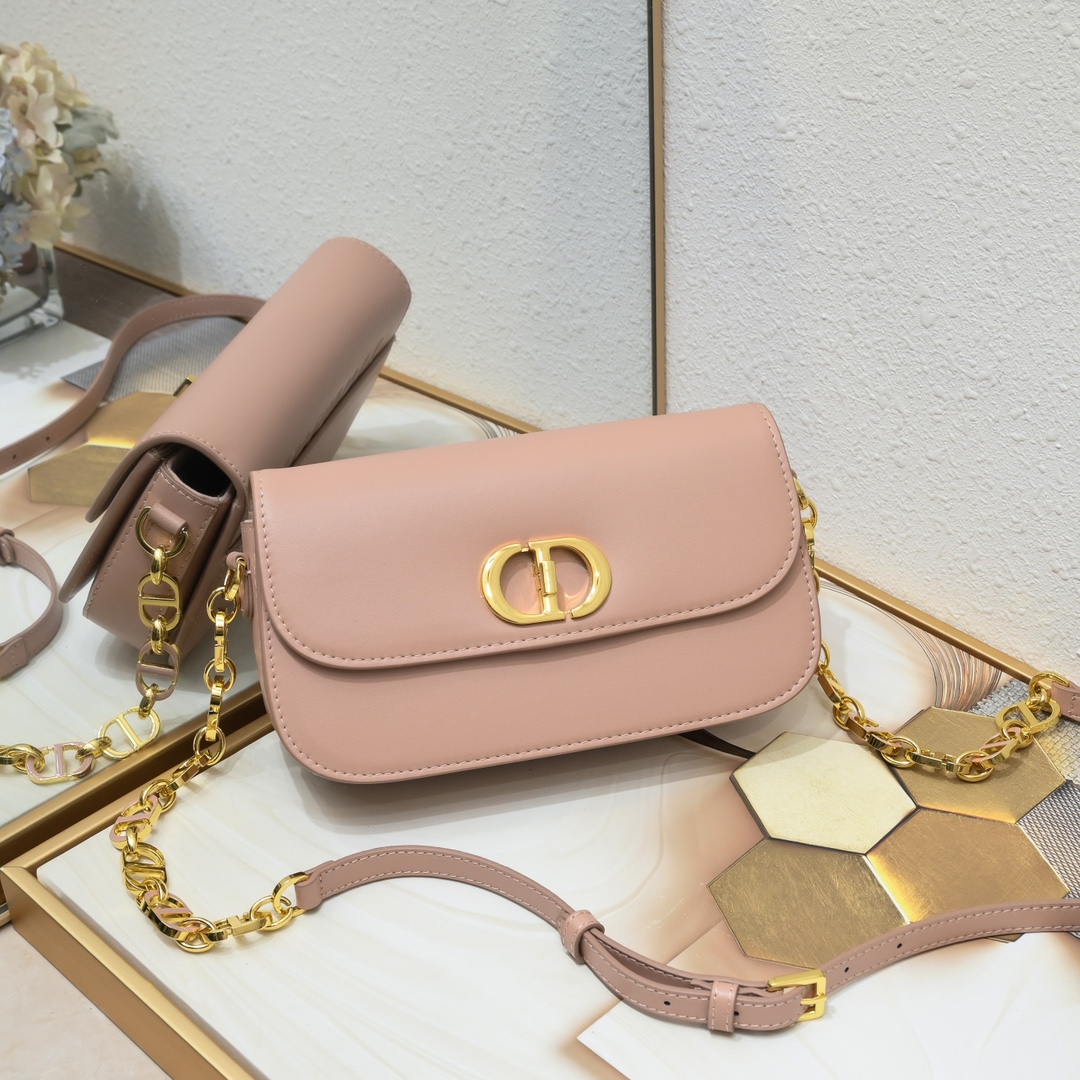 Dior Women CD Small 30 Montaigne Avenue Bag Antique Pink Box Calfskin