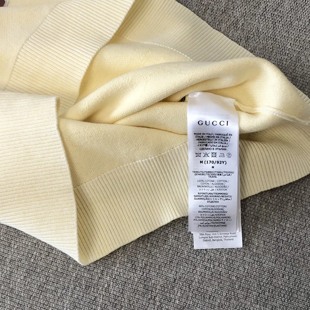 Gucci Women Fine GG Cotton Sleeveless Top-Yellow 821143XKEPI