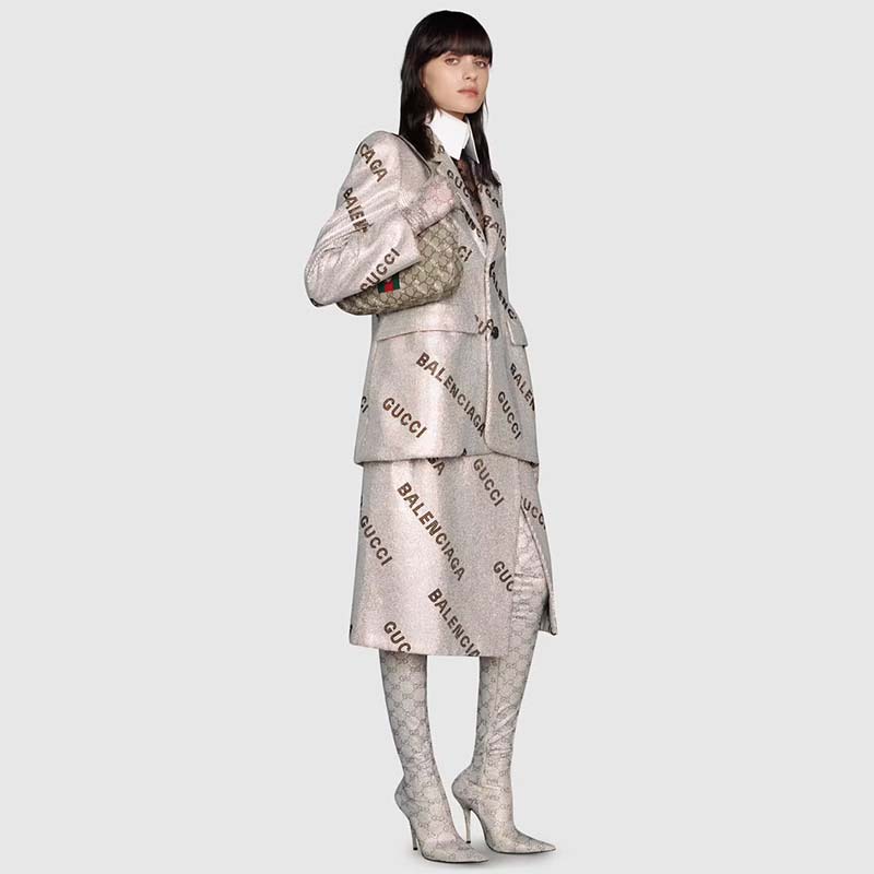 Gucci Women Hacker Project Small Jackie 1961 Bag Beige GG Supreme Canvas