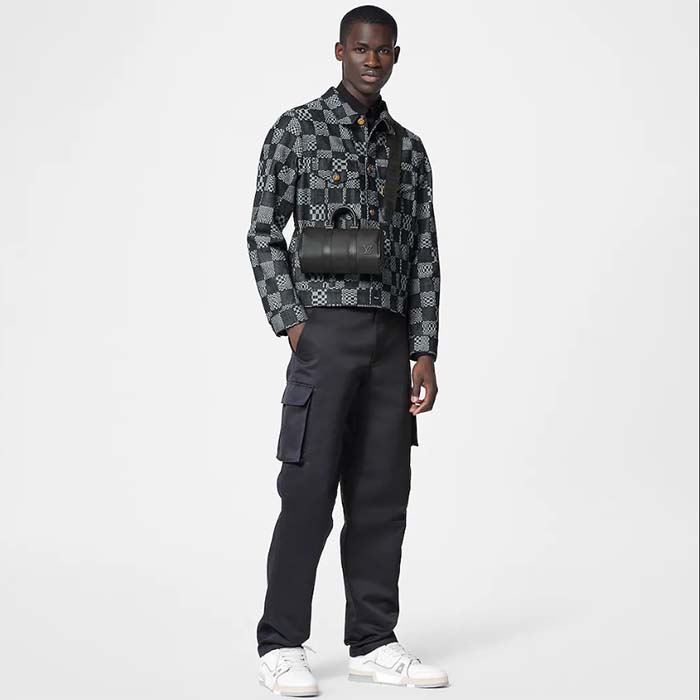 Louis Vuitton Unisex LV Trainer Sneaker White Grained Calf Leather Rubber Initials Monogram Flowers