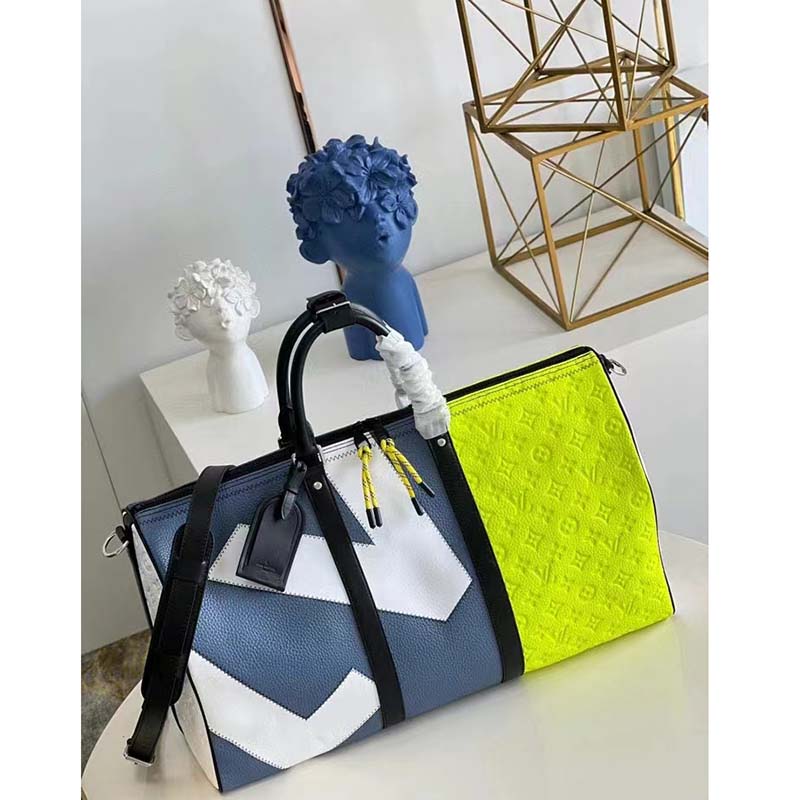 Louis Vuitton LV Unisex Keepall Bandoulière 50 Yellow Taurillon Cowhide Leather