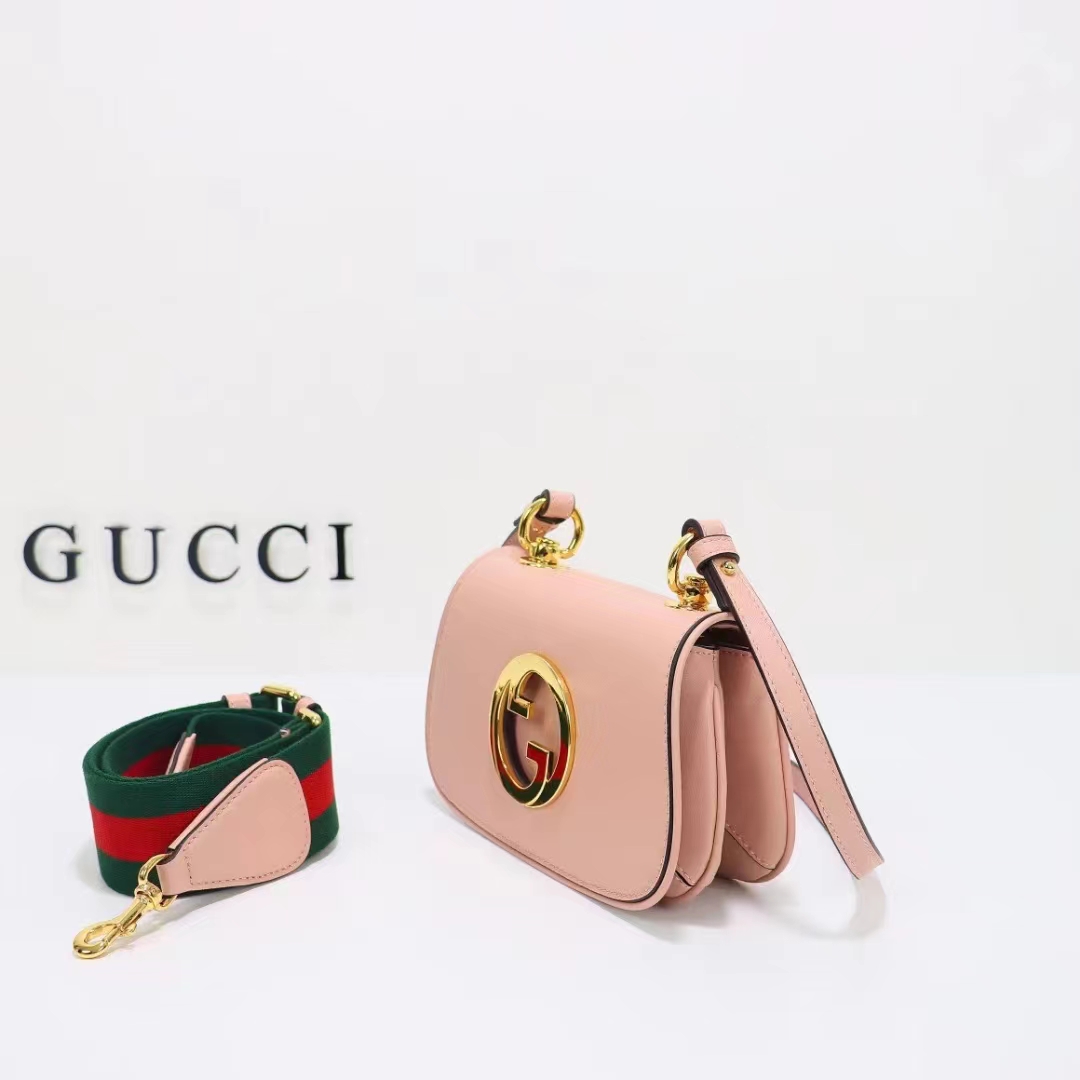 Gucci Women GG Blondie Mini Bag Light Pink Round Interlocking G