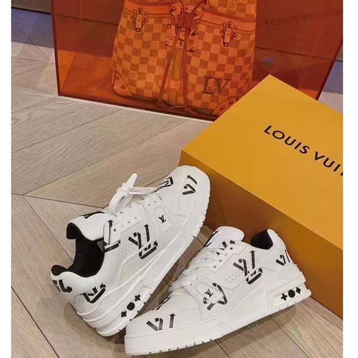 Louis Vuitton Unisex LV Trainer Sneaker Black Mix Sustainable Materials Recycled Polyester