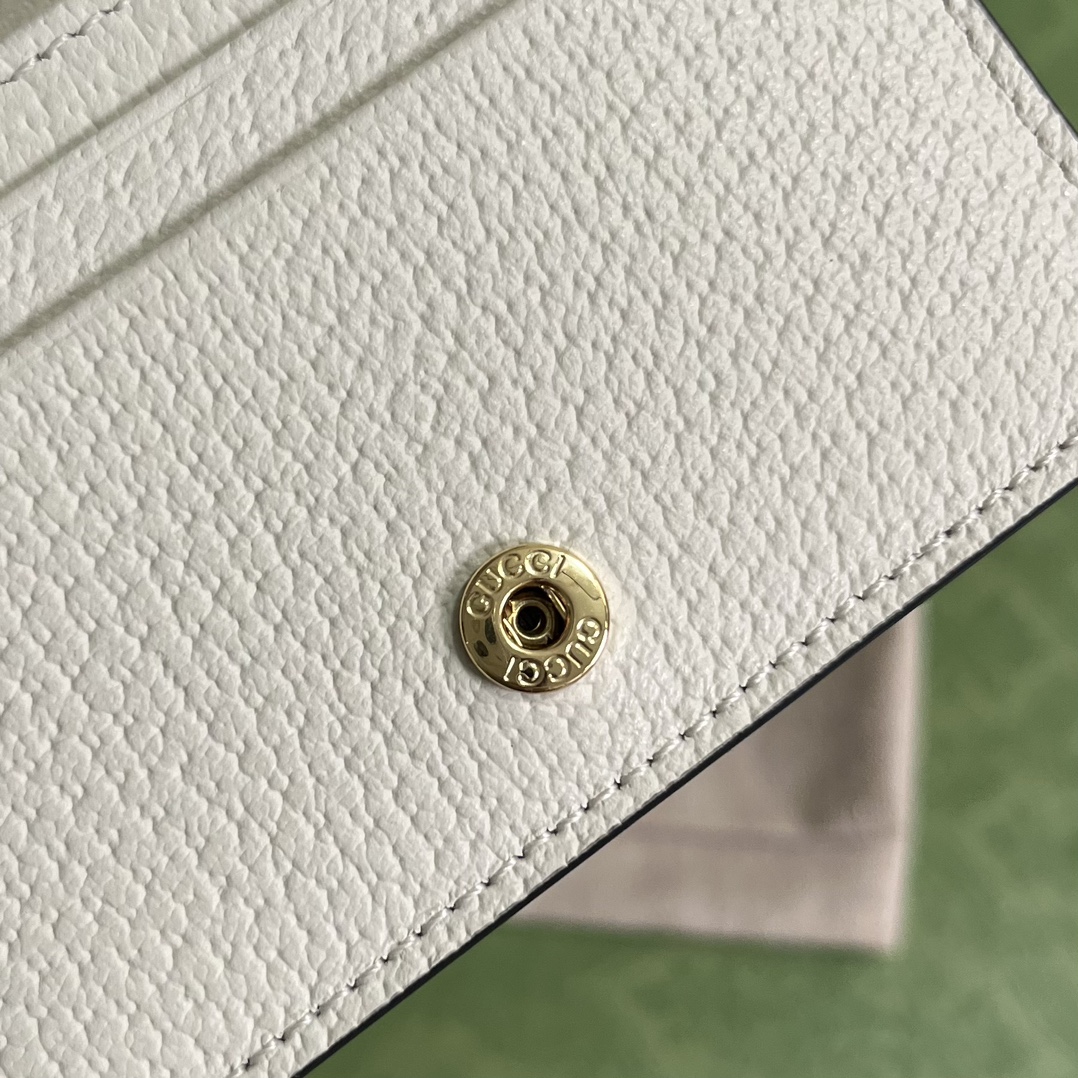 Gucci Unisex Animals Print Card Case Wallet Beige Ebony GG Supreme Canvas