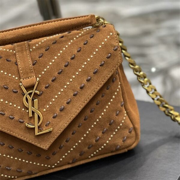 YL Small Kate Studded Satin Shoulder Bag 10240658
