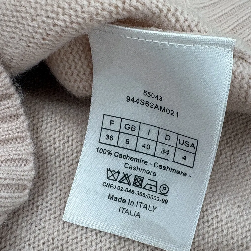 Dior Women Embroidered Sweater Cashmere Knit with Pink Dior Astral Flowers Motif