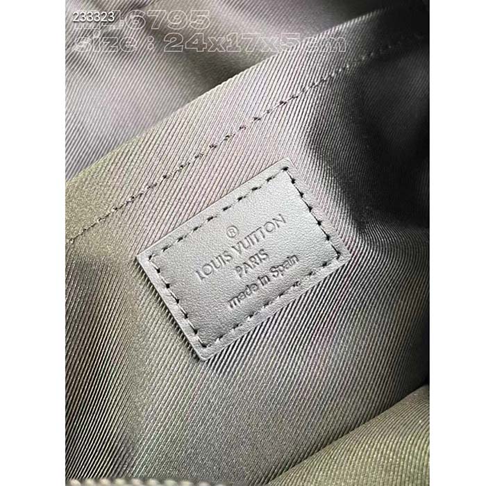 Louis Vuitton LV Unisex Steamer Messenger Monogram Eclipse Coated Canvas Cowhide Leather