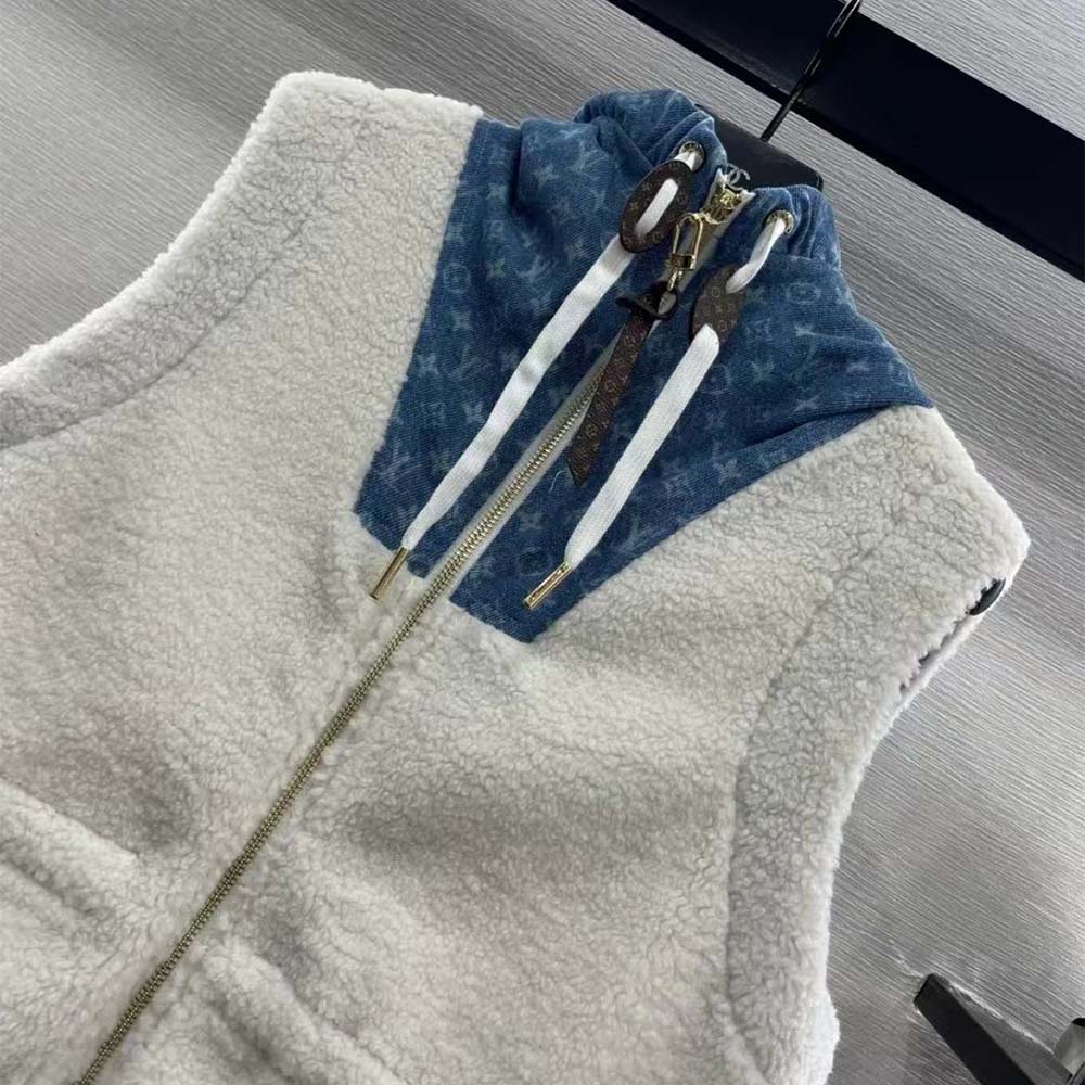 Louis Vuitton Women Monogram Fleece Gilet-White