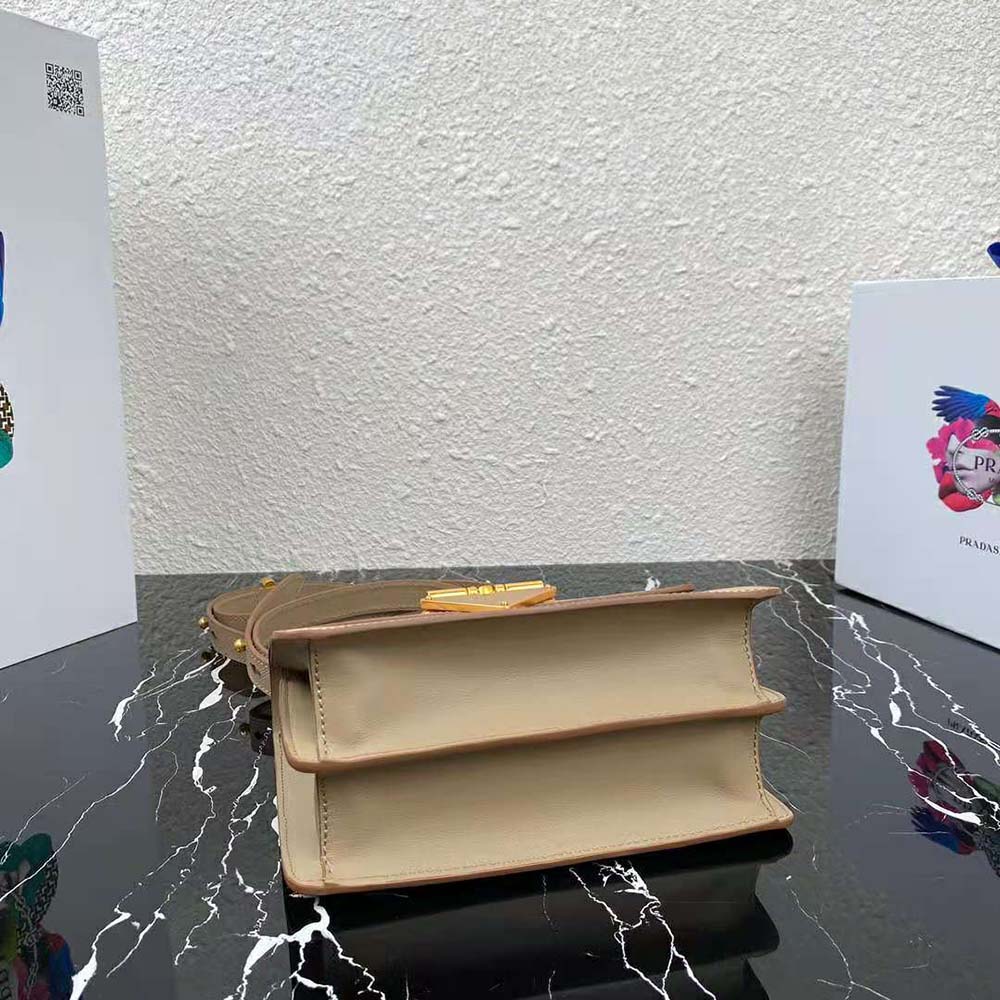 Prada Women Saffiano Leather Prada Symbole Bag-Pink