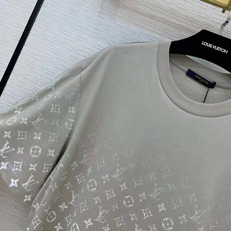 Louis Vuitton Women Monogram Gradient T-Shirt Cotton Grey