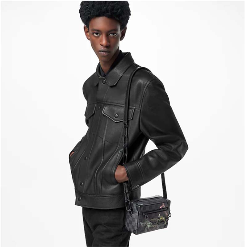 Louis Vuitton LV Unisex Mini Soft Trunk Damier Graphite Coated Canvas