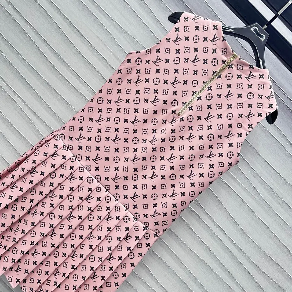 Louis Vuitton Women Washed Monogram Pleat Dress 1AIAPT