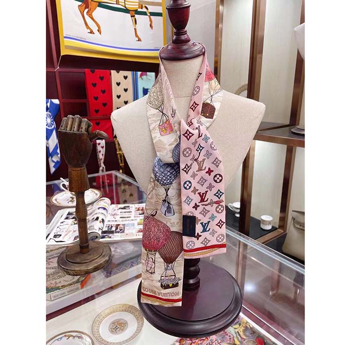 Louis Vuitton LV Women Up Away Bandeau Light Pink Silk Inkjet Print Monogram