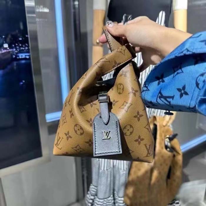 Louis Vuitton LV Women Atlantis BB Monogram Reverse Coated Canvas Cowhide Leather