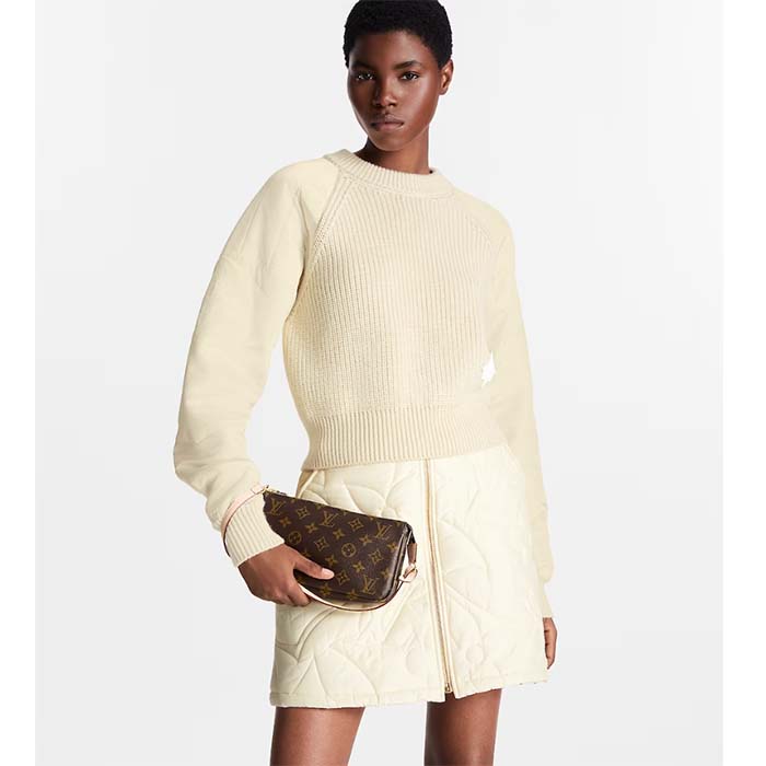 Louis Vuitton Women Pochette Accessoires Natural Cowhide Leather Trimmings Zipper Closure