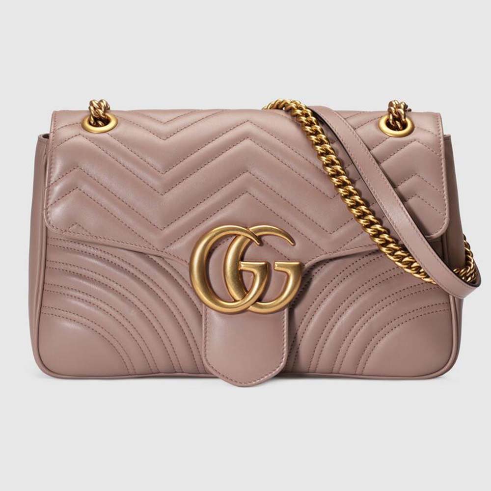 Gucci GG Women GG Marmont Medium Matelassé Leather Shoulder Bag