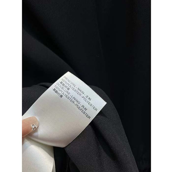 Louis Vuitton Women LV Shirt Dress Polyester Black Regular Fit