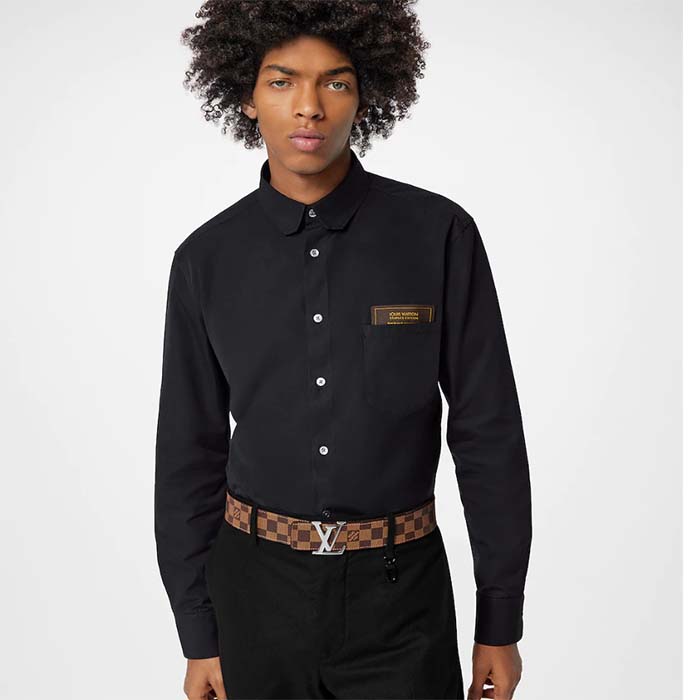 Louis Vuitton Unisex LV Initiales 40mm Reversible Belt Brown Damier Ebene Canvas