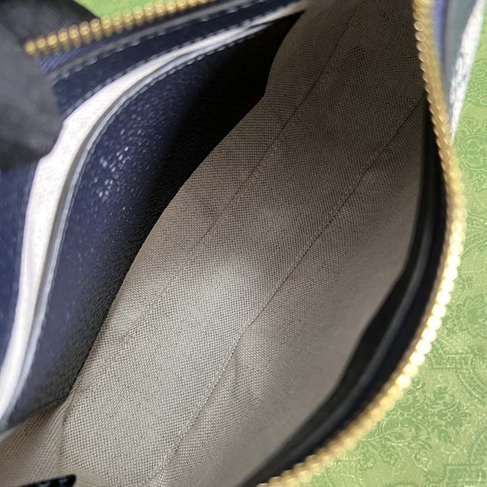 Gucci Women Ophidia GG Small Handbag Beige Blue GG Supreme Canvas Double G