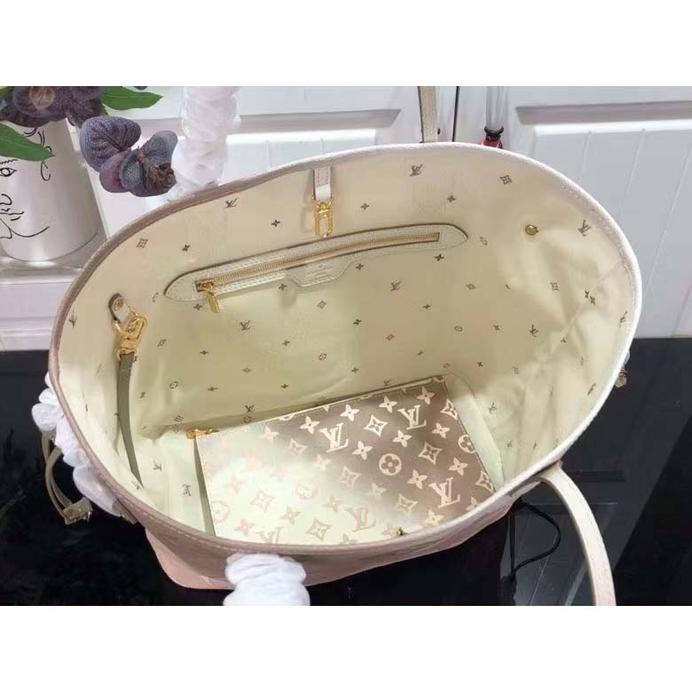 Louis Vuitton Women Neverfull MM Tote Sunset Kaki Monogram Coated Canvas