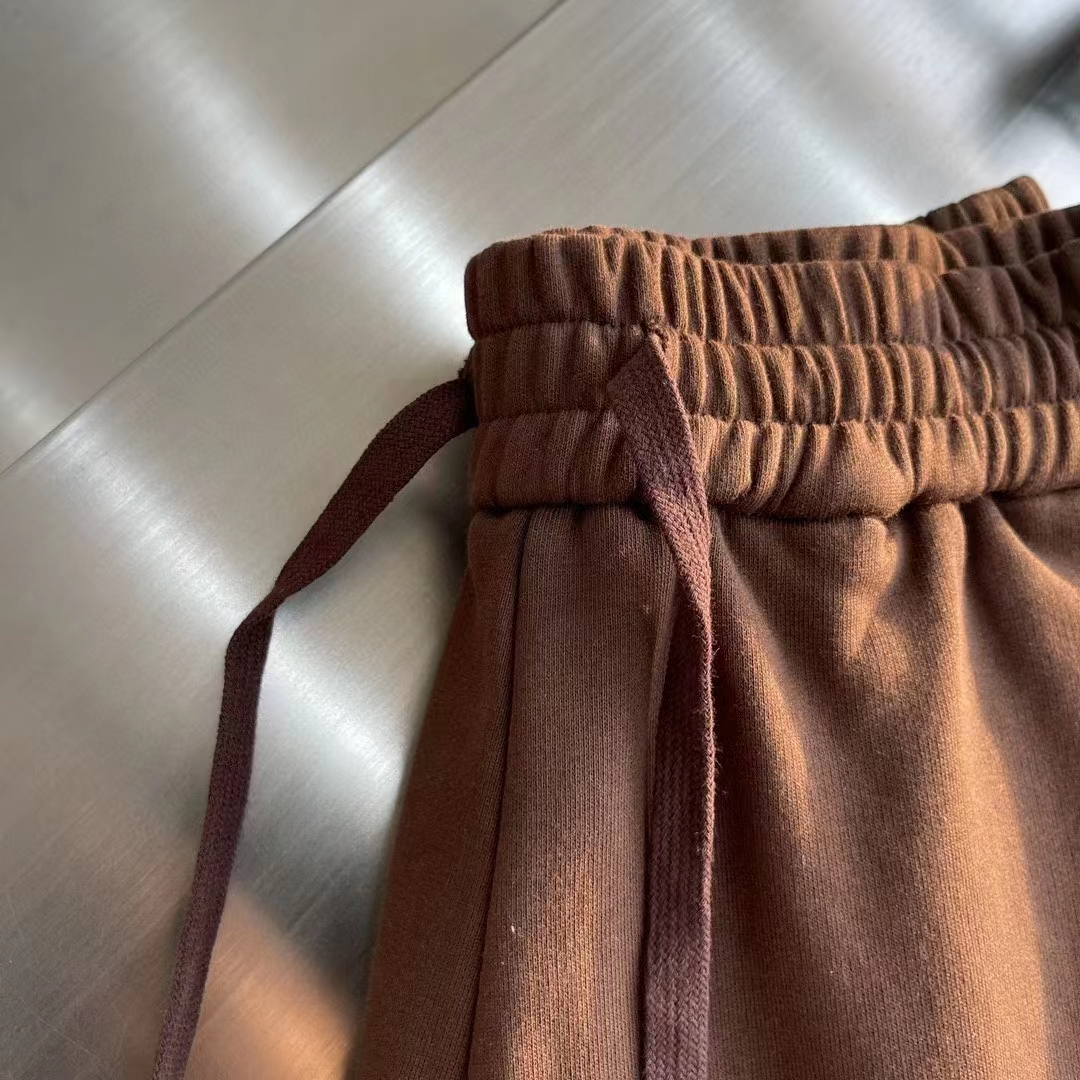 Gucci Men Cotton Jersey Sweatpants Brown Light GG Canvas Elastic Cuffs Relaxed Fit