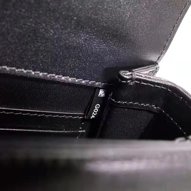 Gucci Women Bamboo 1947 Mini Top Handle Bag Black Leather Bamboo Hardware