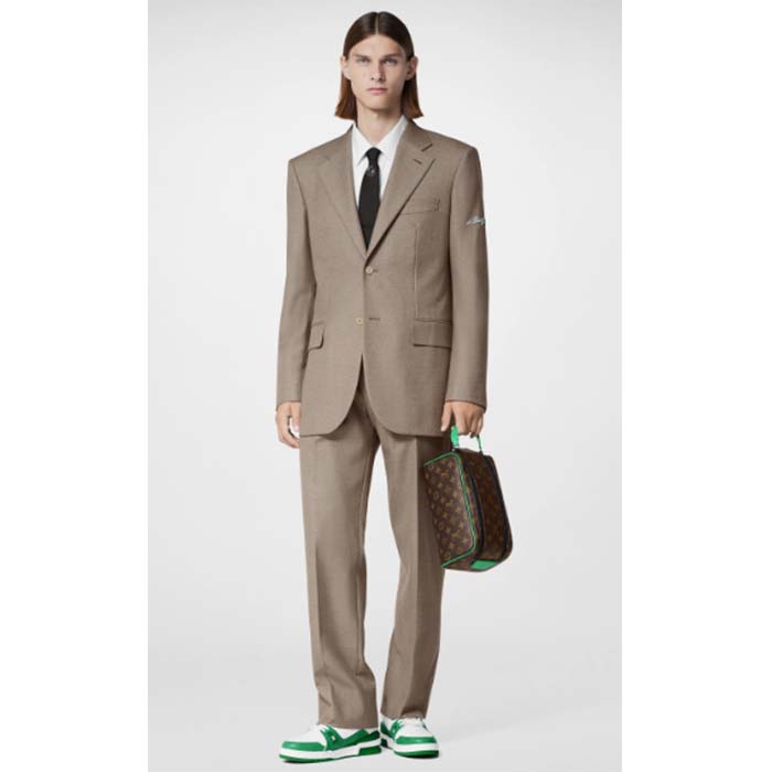 Louis Vuitton Unisex LV Trainer Sneaker Green Mini Monogram-Embossed Calf Monogram Leather