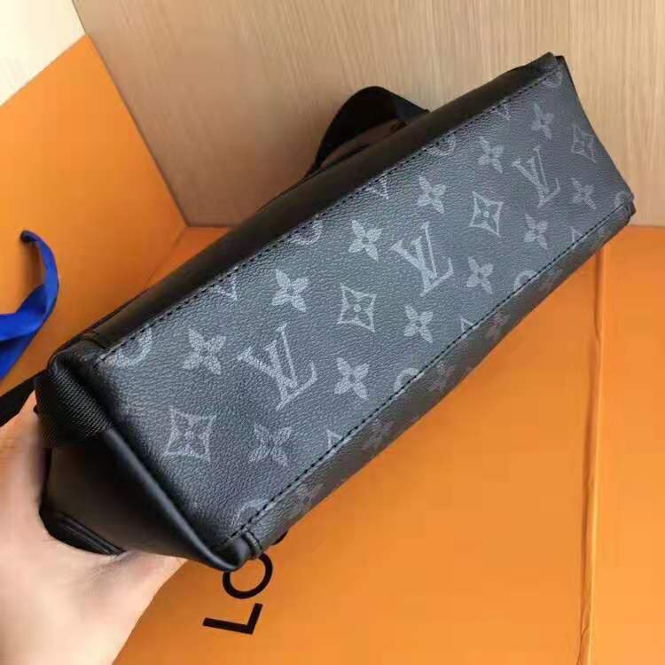 Louis Vuitton LV Men Messenger PM Voyager Bag in Monogram Eclipse Canvas-Black
