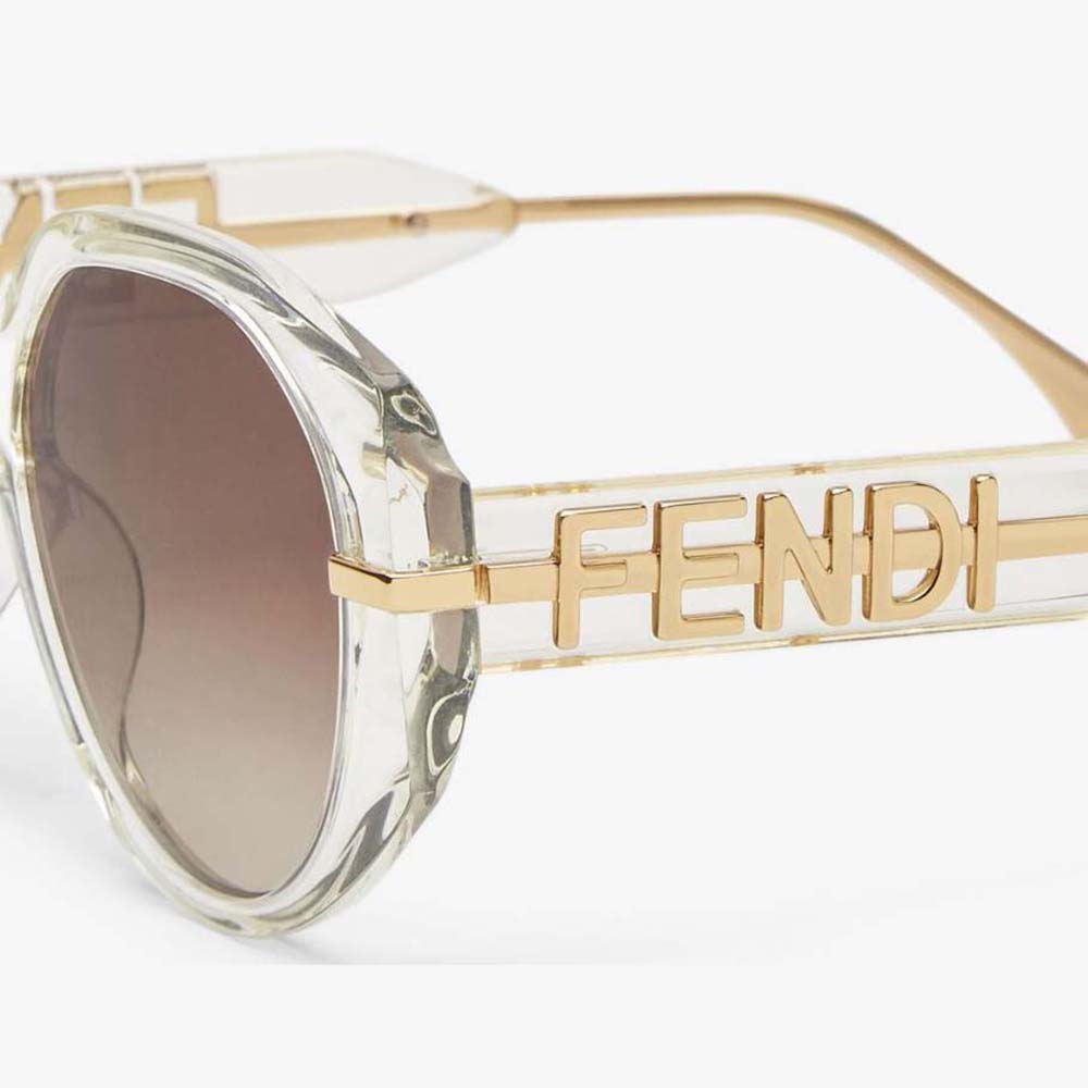 Fendi Women Fendigraphy Transparent Acetate Sunglasses