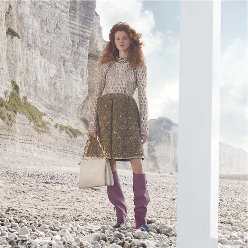 Louis Vuitton LV Women Coussin PM Cream Monogram-Embossed Puffy Lambskin Calfskin