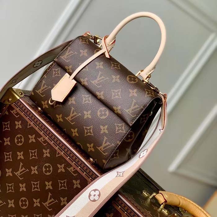 Louis Vuitton LV Women Cluny Mini Handbag Monogram Coated Canvas Cowhide Leather