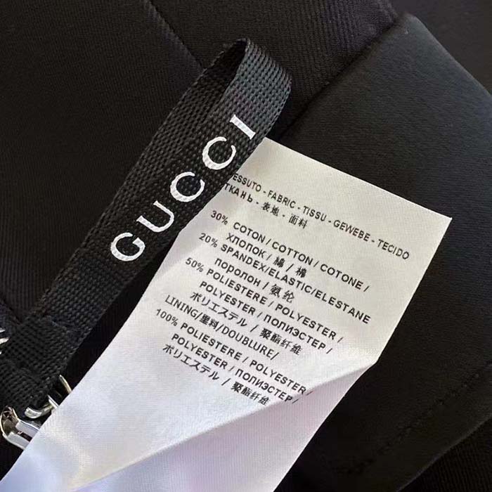 Gucci Women GG Wool Jacquard Jacket Black Lined Notch Lapel Petite Fit