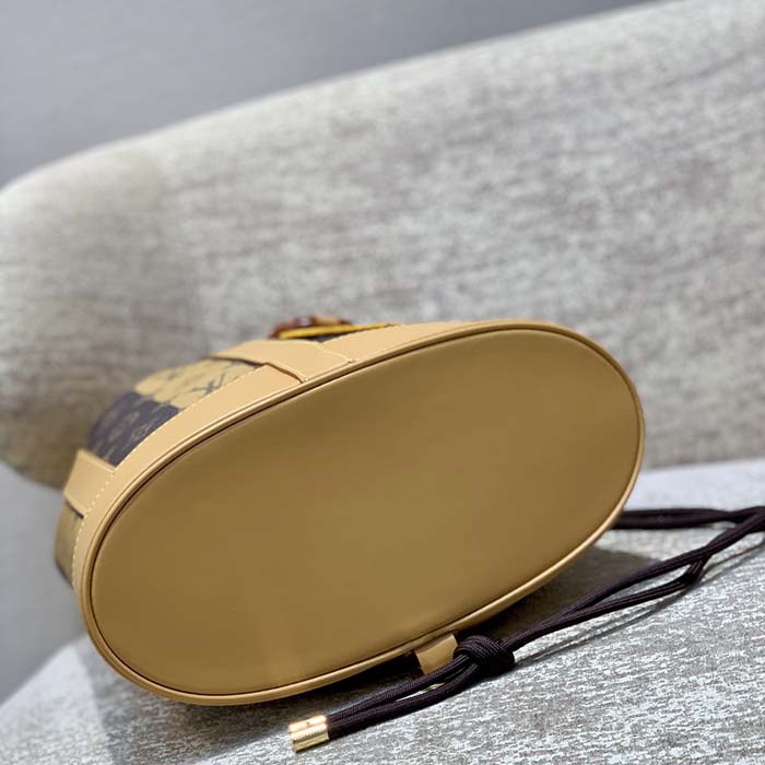 Louis Vuitton LV Unisex Randonée Messenger Bag Monogram Stripes Brown Coated Canvas