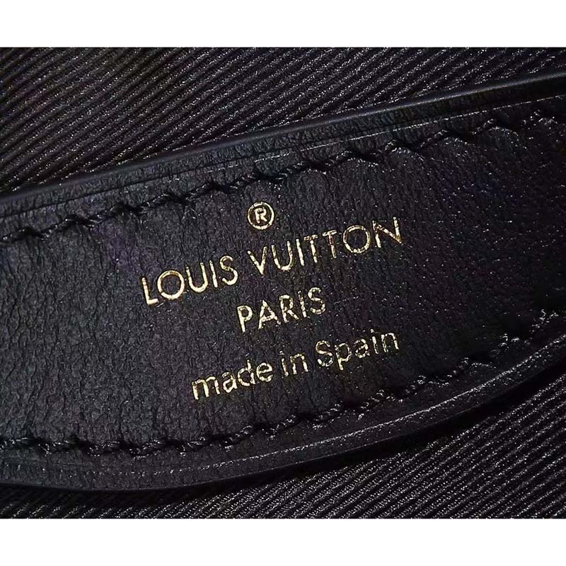 Louis Vuitton LV Women Boulogne Handbag Black Brown Monogram Coated Canvas