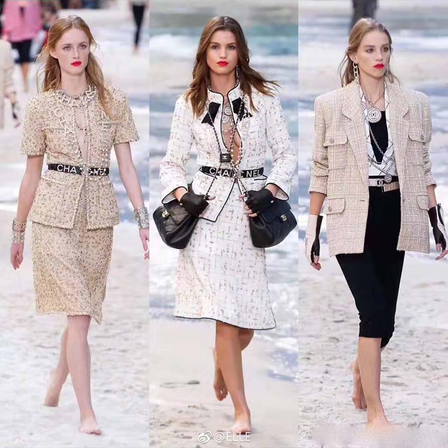 Chanel Women Goatskin & Gold-Tone Metal Belt-Black