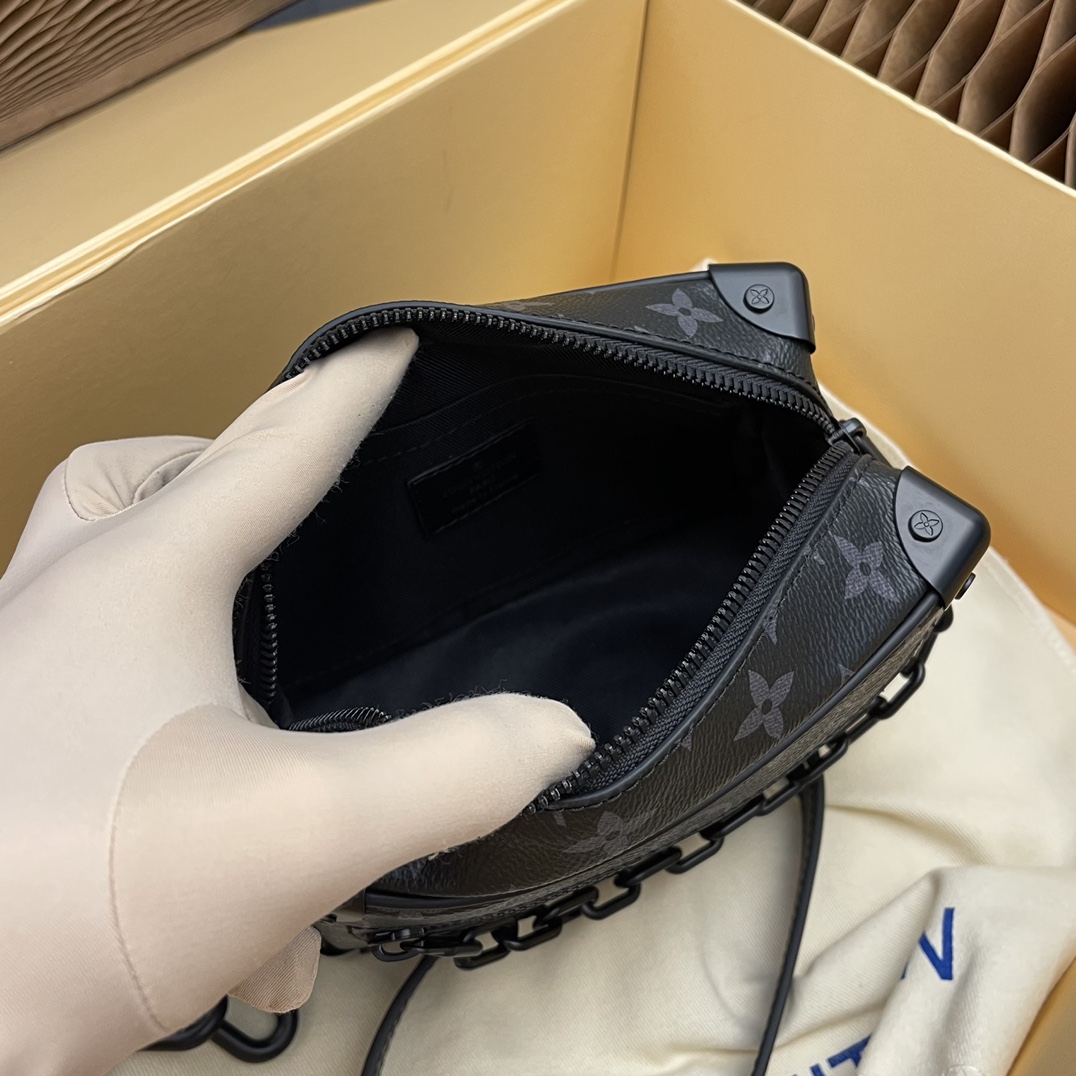 Louis Vuitton LV Men Mini Soft Trunk Bag Monogram Eclipse Coated Canvas