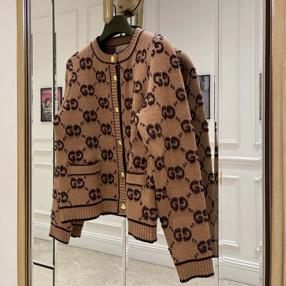 Gucci Women GG Wool Boucle Jacquard Cardigan 713300XKCNA2668