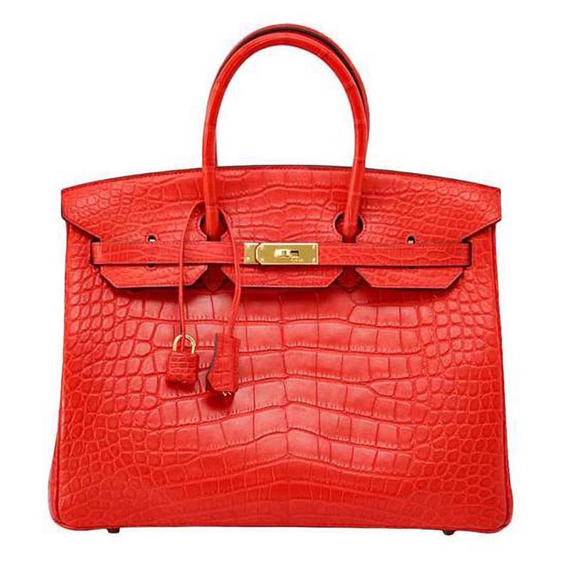 Hermes Birkin 30 Bag in Alligator Leather with Gold Hardware