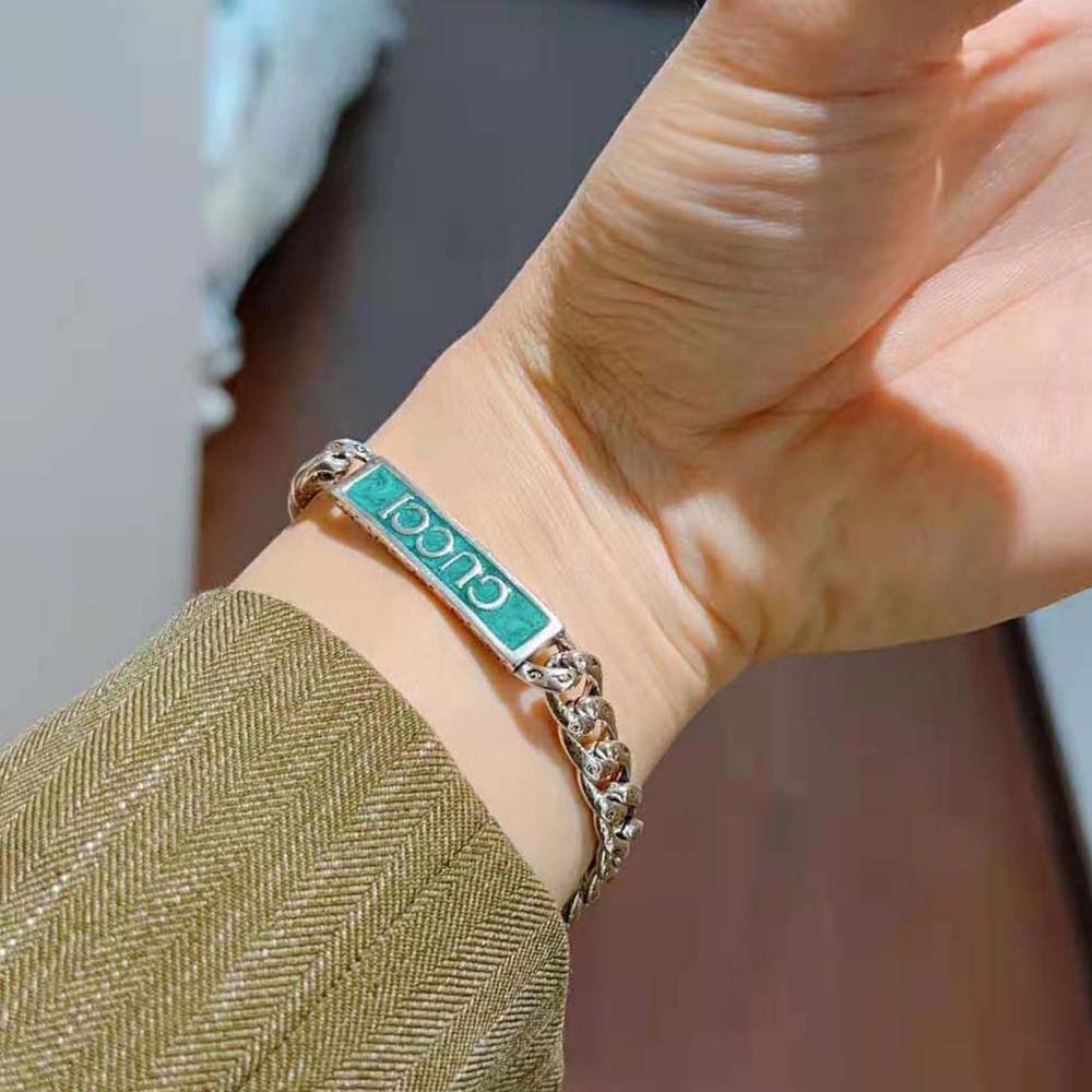 Gucci Women Gucci Logo Enamel Bracelet