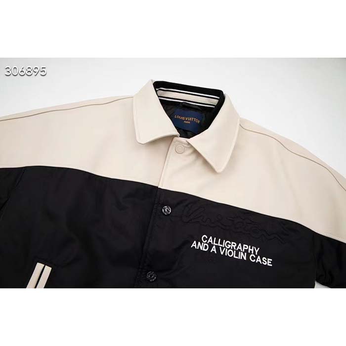 Louis Vuitton Women LV Leather And Nylon Blouson Regular Fit Embossed Vuitton Signature Calf