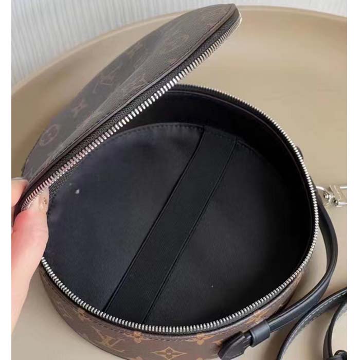 Louis Vuitton LV Unisex Audio Case Monogram Macassar Coated Canvas Black Cowhide