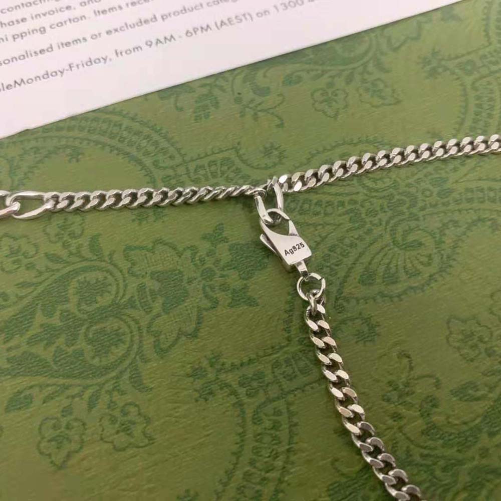 Gucci Women Necklace with Enamel Pendant