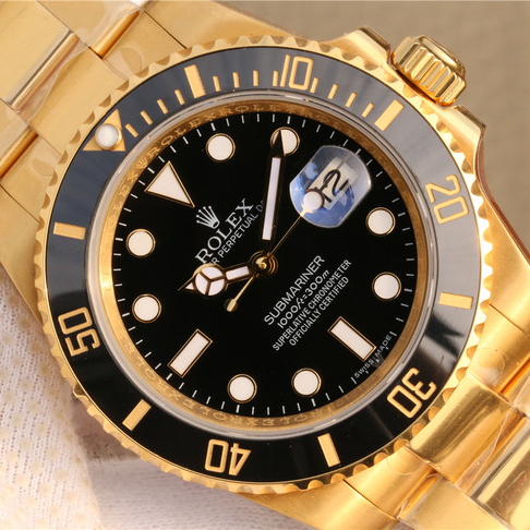 Rolex Submariner Date Black Dial Yellow Gold 41mm