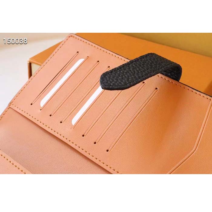 Louis Vuitton LV Unisex Vertical Wallet Black Arizona Taurillon Cowhide Leather