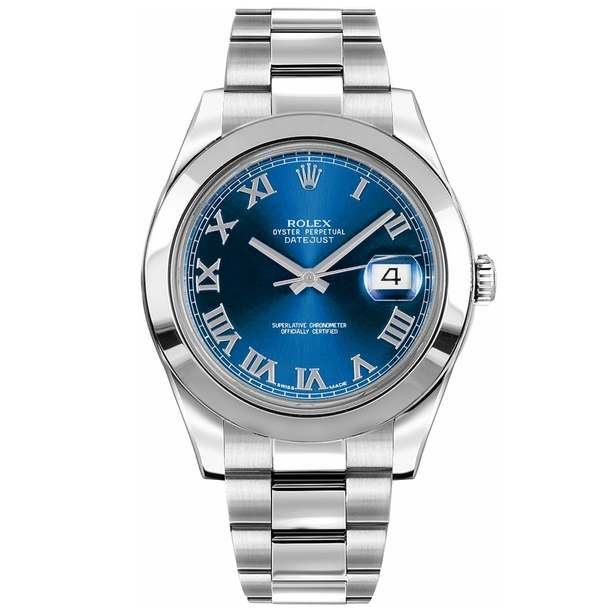 Rolex Datejust II Blue Roman Numeral Dial 41mm