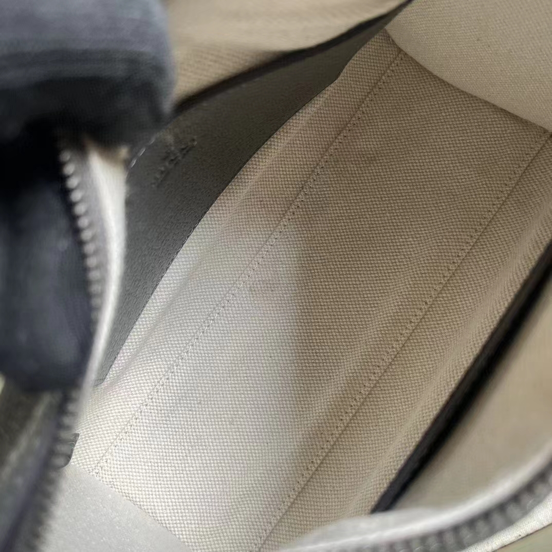 Gucci GG Unisex Ophidia GG Messenger Bag Grey Black GG Supreme Canvas