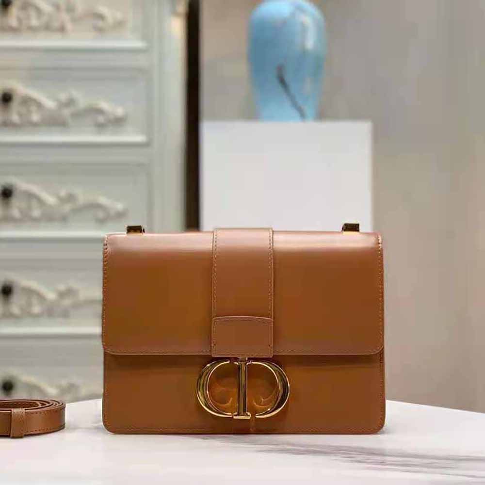 Dior Women 30 Montaigne Bag Des Vents Box Calfskin-Brown