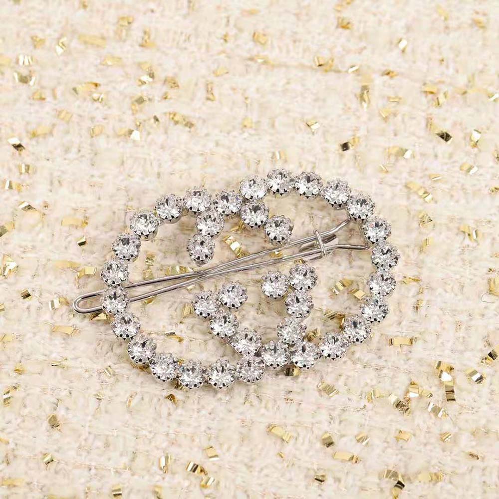 Gucci Women Crystal Interlocking G Hair Clip