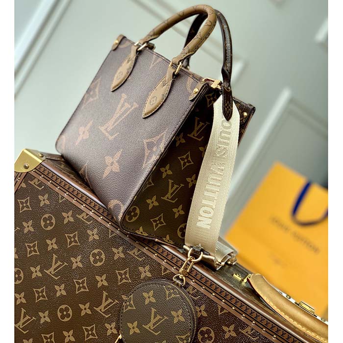 Louis Vuitton LV Women Onthego PM Tote Monogram Reverse Coated Canvas
