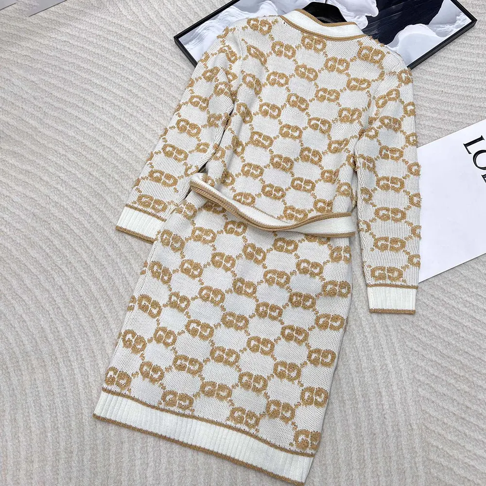 Gucci Women GG Wool Boucle Jacquard Cardigan ‎770060XKCNA9273